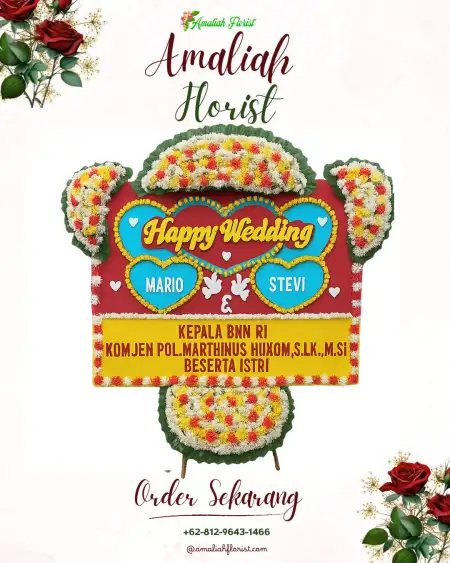 Papan Bunga Pernikahan Obi Utara